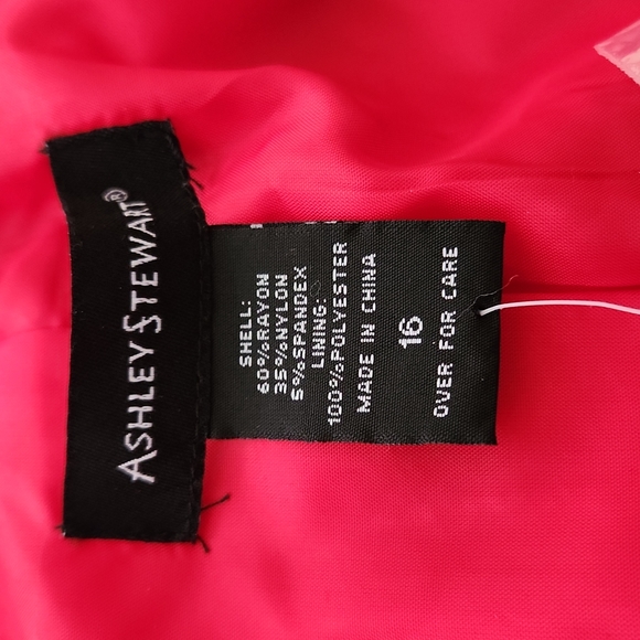 Ashley Stewart Red Power Ponte 1 Button Blazer SZ 16 - Picture 4 of 5